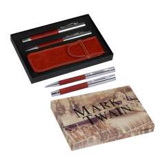 Set pix si stilou metalic Mark Twain Palma