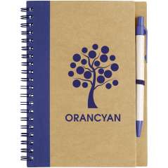 Priestly recycled notebook with pen, Natural, solid black