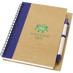 Priestly recycled notebook with pen, Natural, solid black