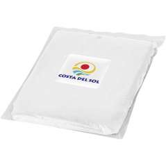 Ziva disposable rain poncho with storage pouch, solid black