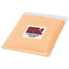 Ziva disposable rain poncho with storage pouch, solid black