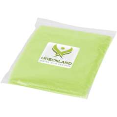 Ziva disposable rain poncho with storage pouch, solid black