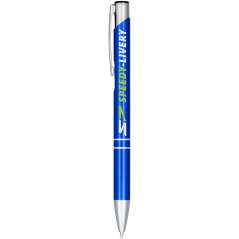 Moneta anodized aluminium click ballpoint pen, solid black