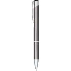 Moneta anodized aluminium click ballpoint pen, solid black