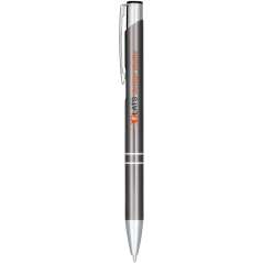 Moneta anodized aluminium click ballpoint pen, solid black