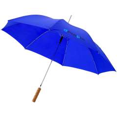 Lisa 23" auto open umbrella with wooden handle, solid black