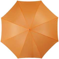 Lisa 23" auto open umbrella with wooden handle, solid black