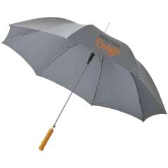 Lisa 23" auto open umbrella with wooden handle, solid black