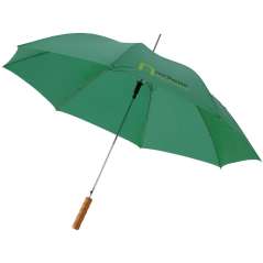 Lisa 23" auto open umbrella with wooden handle, solid black