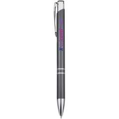Moneta aluminium click ballpoint pen, solid black