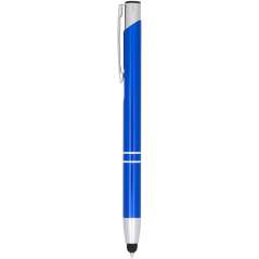 Moneta anodized aluminium click stylus ballpoint pen, solid black