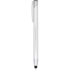 Moneta anodized aluminium click stylus ballpoint pen, solid black