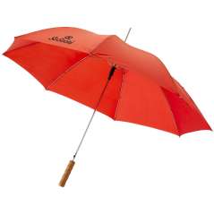 Lisa 23" auto open umbrella with wooden handle, solid black