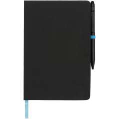 Noir Edge medium notebook, solid black,Red