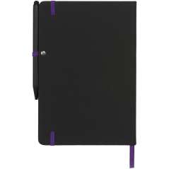 Noir Edge medium notebook, solid black,Red