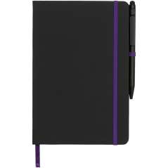 Noir Edge medium notebook, solid black,Red