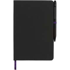 Noir Edge medium notebook, solid black,Red