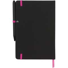 Noir Edge medium notebook, solid black,Red