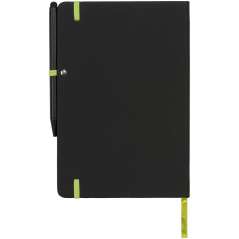 Noir Edge medium notebook, solid black,Red