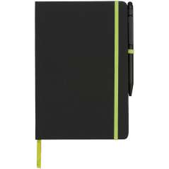 Noir Edge medium notebook, solid black,Red