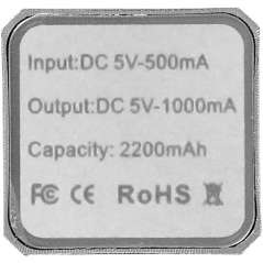 Volt 2200 mAh power bank, solid black