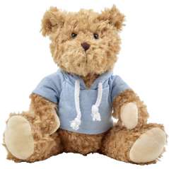 Plush teddy bear Monty, light blue