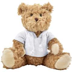 Plush teddy bear Monty, light blue