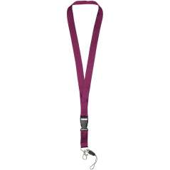 Sagan phone holder lanyard with detachable buckle, solid black