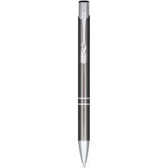 Moneta anodized aluminium click ballpoint pen, solid black