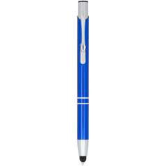 Moneta anodized aluminium click stylus ballpoint pen, solid black
