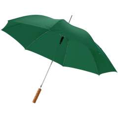 Lisa 23" auto open umbrella with wooden handle, solid black