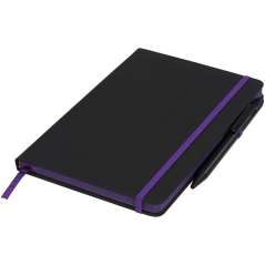 Noir Edge medium notebook, solid black,Red