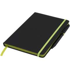 Noir Edge medium notebook, solid black,Red