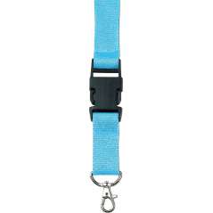 Polyester (300D) lanyard and key holder Bobbi, cobalt blue