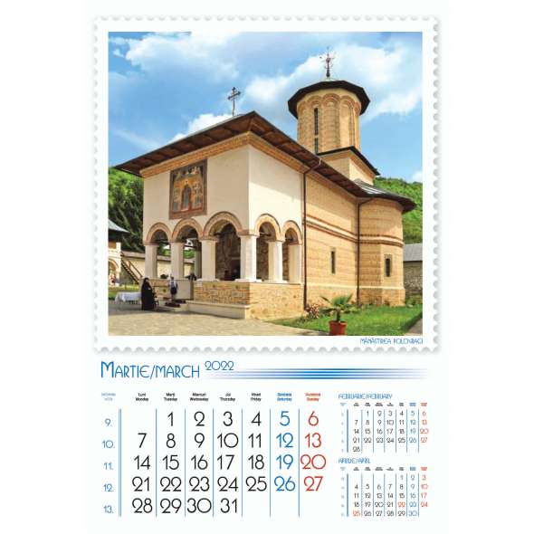 Calendar de perete Romania 33x48 cm