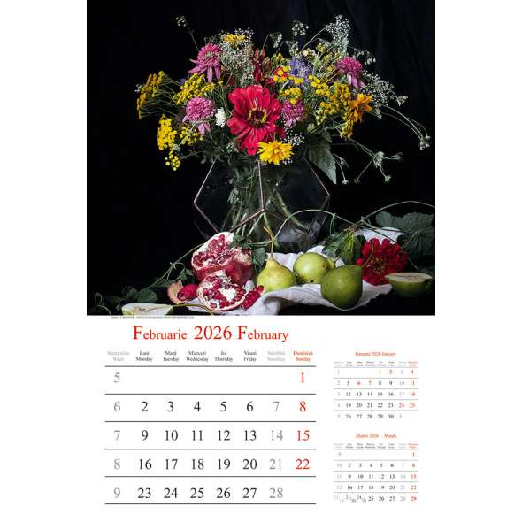 Calendar de perete Bouquets