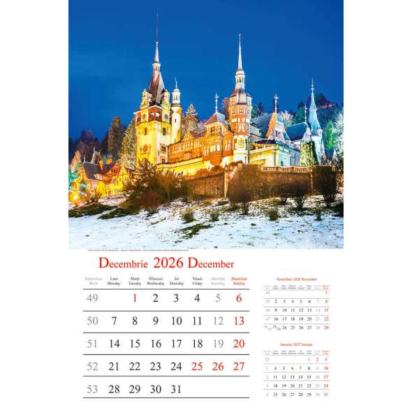 Calendar de perete Castles