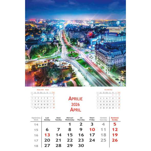 Calendar de perete Europe by Night