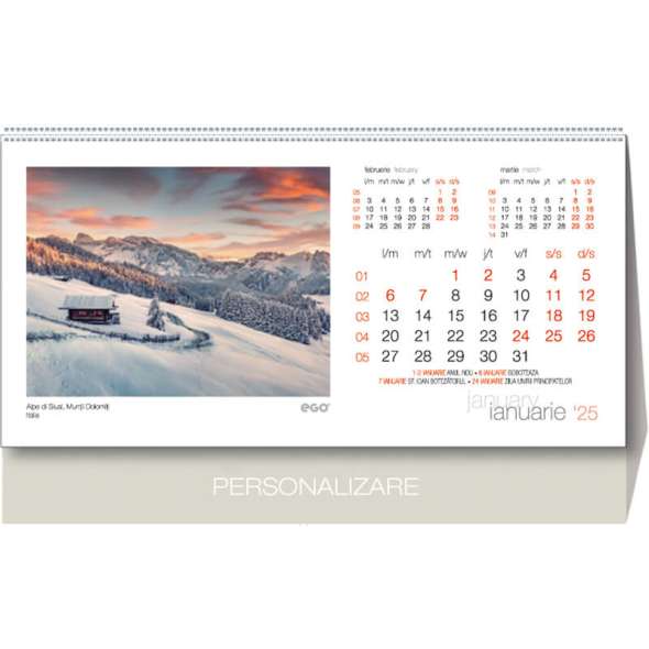 Calendar de birou peisaje