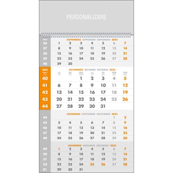 Calendar triptic de perete Special