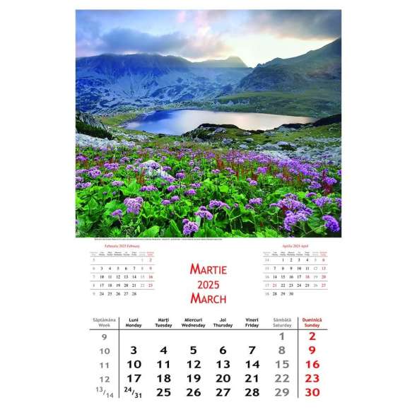Calendar de perete Romania