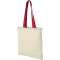 Nevada 100 g/m2 cotton tote bag with coloured handles, Natur