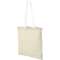 Nevada 100 g/m2 cotton tote bag with coloured handles, Natur