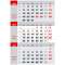 Calendar triptic de perete 2 culori