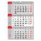Calendar triptic de perete 2 culori