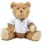 Plush teddy bear Monty, light blue