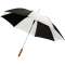 Lisa 23" auto open umbrella with wooden handle, solid black