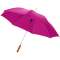 Lisa 23" auto open umbrella with wooden handle, solid black